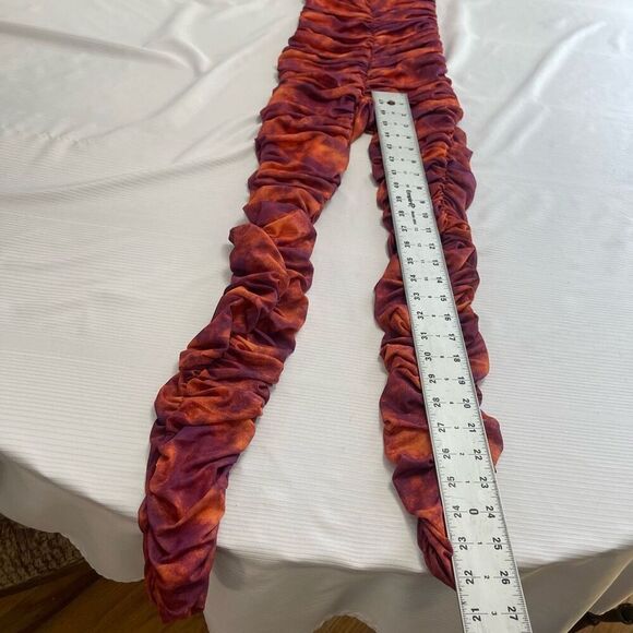 I.AM.GIA Collette Jumpsuit Rust Tie Dye Bodycon Camo Flattering Size Small - Picture 2 of 7